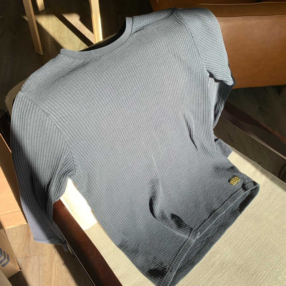 RVCA Waffle Shirt Long Sleeve Size Large